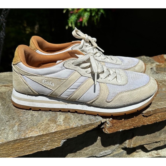 Gola Shoes - Gola for J.Crew Daytona Women's Retro Jogger Sneakers White Tan Suede Size 9